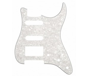 Guitar Patrol - Allparts PG-0995-055 Strat® Style HSS Pickguard 3ply White Pearloid