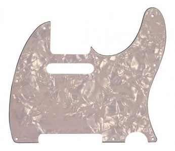 Allparts Tele® style Pickguard 3-ply White Pearloid