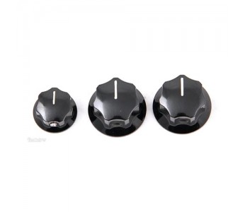 Guitar Patrol - Fender® Jazz Bass Knob Set, black