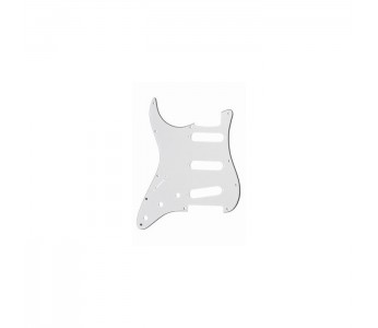 Allparts Strat® Style SSS Pickguard 3 ply Left Handed White
