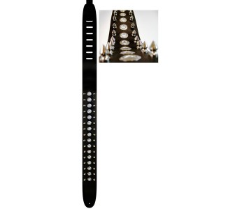 Perri's Leather Guitar Strap w/ Spikes & Grommets 2.5"
