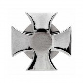 Grover Strap Button Iron Cross (set of 2) Chrome