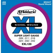 D'Addario Electric Guitar Strings EXL120 09-42 