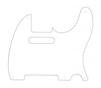 Allparts Tele®-stijl Slagplaat, 1-laag, Wit 