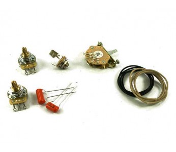 Guitar Patrol - Tele 3-way wiring kit, incl. pots, switch, wire, capacitors